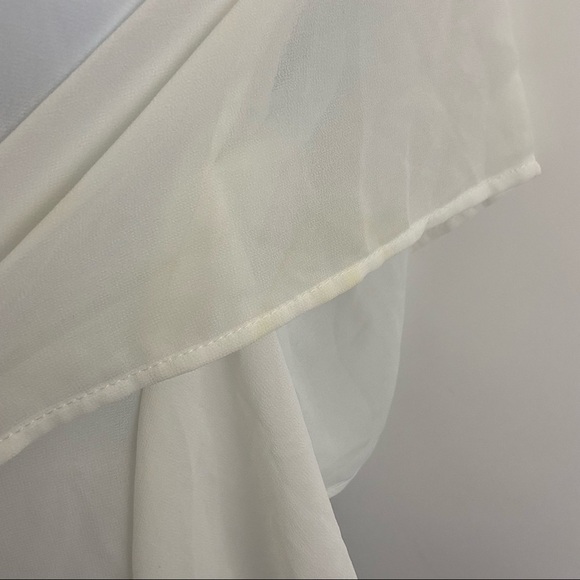 Xhilaration White Pom Pom Trim Swim Coverup Sz M - Picture 9 of 12